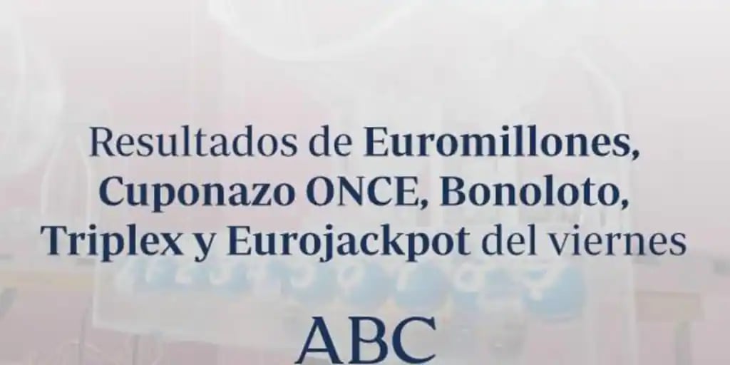 Mr. Código: Comprueba los resultados de Bonoloto, Triplex y Cuponazo de la Once que se celebran los viernes – ABC.es