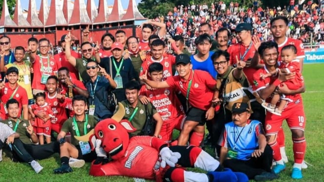 Semen Padang FC Promosi ke Liga 1, Bonus Rp1 Miliar dari Prabowo Cair?