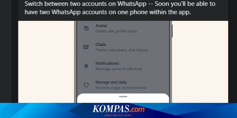 Tidak Perlu Ponsel Baru, WhatsApp Sekarang Dapat Memiliki Dua Akun Satu Aplikasi – Halaman Utama