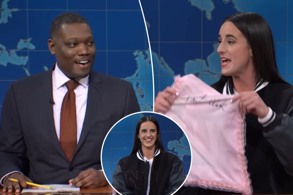 Caitlin Clark calls out Michael Che on SNL ahead of 2024 WNBA Draft – News Source