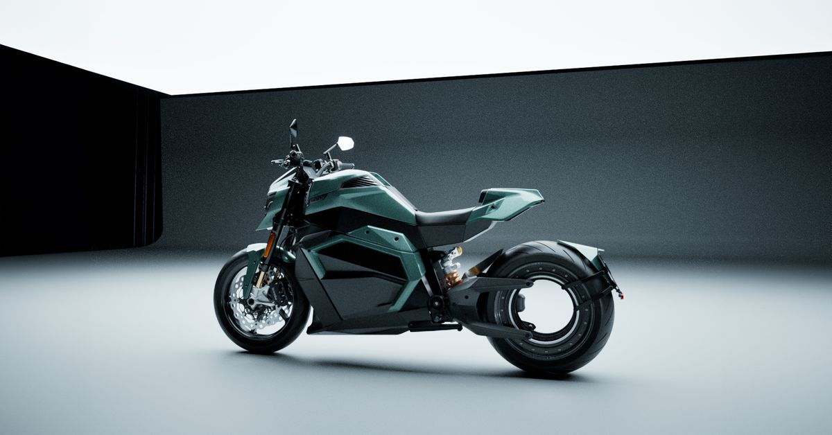 Photo of The Futuristic Hubless Electric Motorcycle with a Distinctive Name