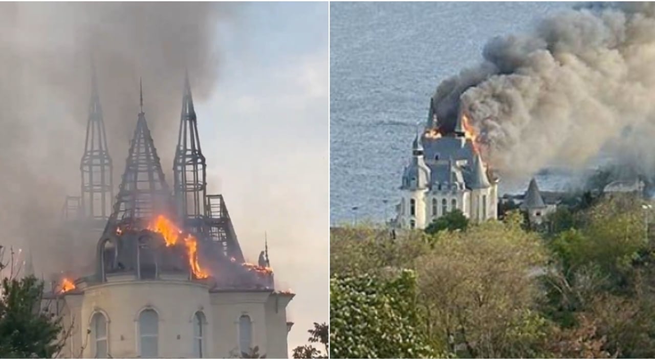 Missili russi su Odessa, almeno 4 morti e 28 feriti. A fuoco anche il «castello di Harry Potter»