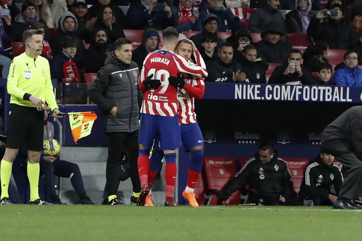 Simeone comienza a preparar la visita a Almería con Correa y Memphis en punta