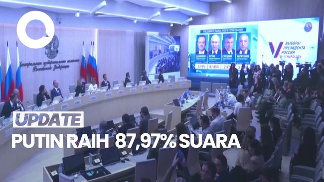 Berita SAMOSIR: Putin Unggul 87,97% dalam Hasil Penghitungan Suara Sementara Pilpres Rusia