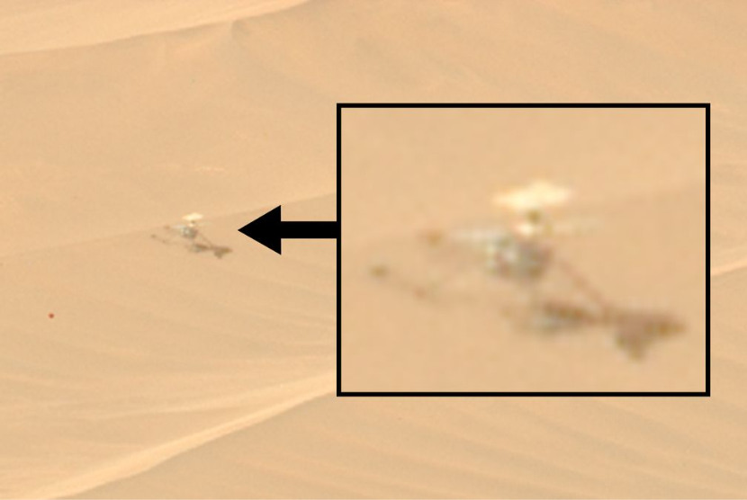 Helikopter NASA Ingenuity Mars yang Rusak Terlihat oleh Penjelajah Perseverance