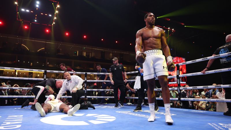 Dodo Finance: Anthony Joshua secures victory with knockout win over Francis Ngannou in second round