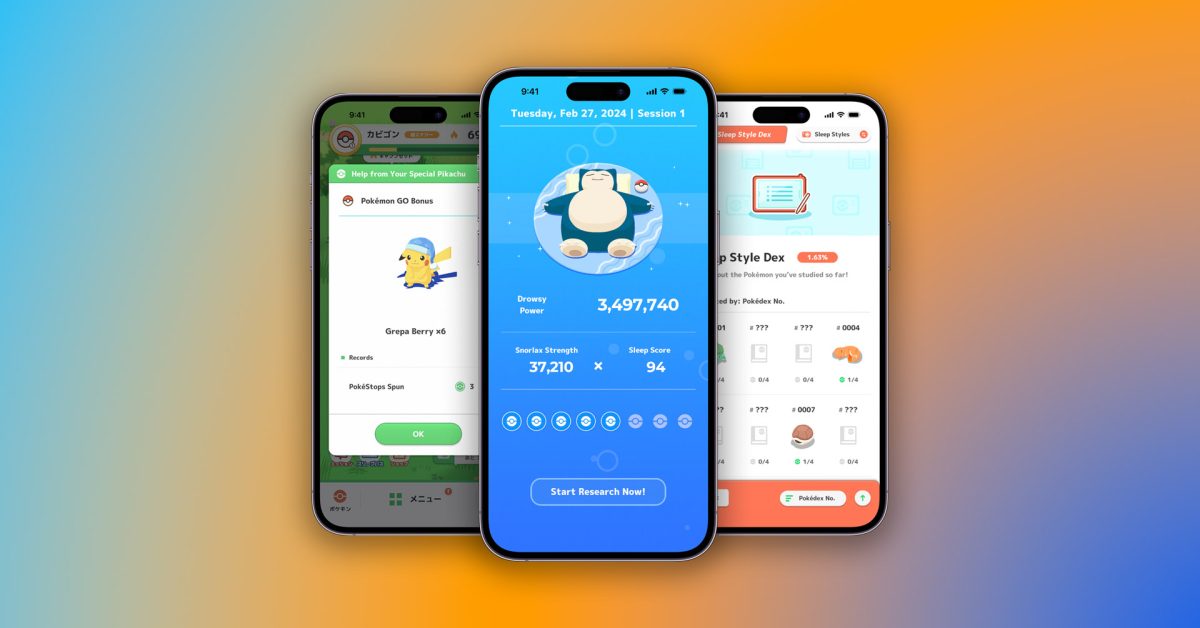 New Pokémon Sleep Game and Sleep Tracker Now Accessible for iPhone