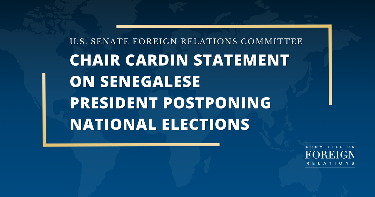 Photo of Chair Cardin Statement on Senegalese Pre… – The News Teller