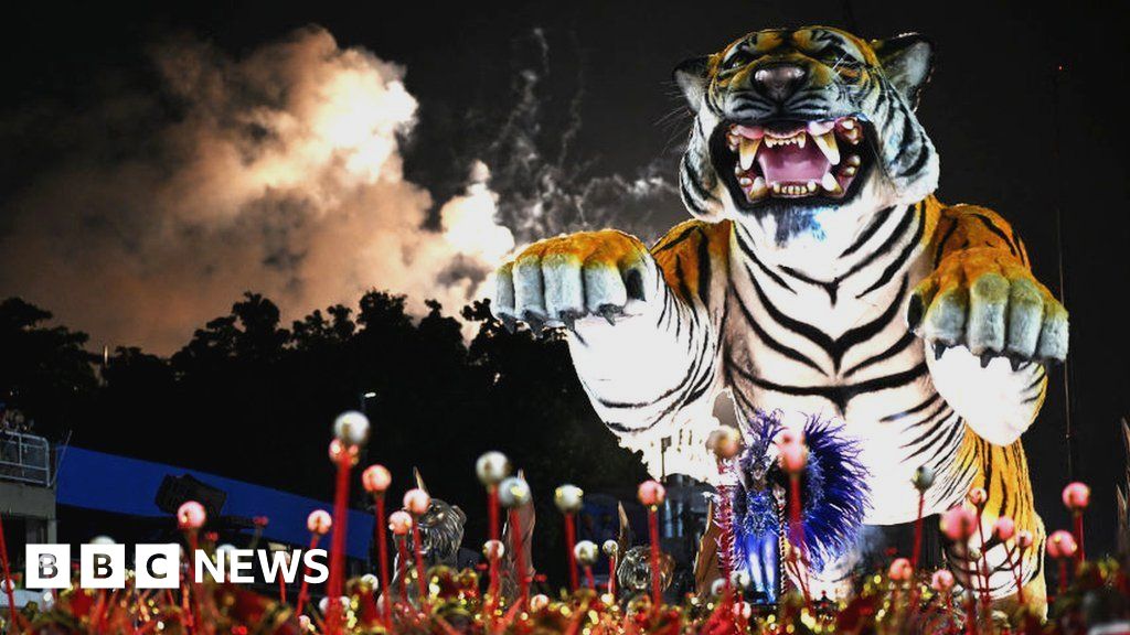 Unveiling the Enchantment: Rio de Janeiro Carnivals Extravaganza Transports Amazon Rainforest to the Streets