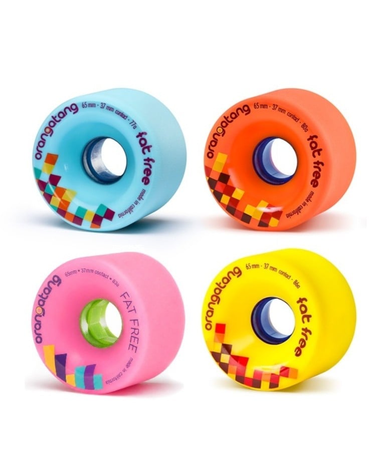 Orangatang - Fat Free 65mm - Longboard Wielen - 77A