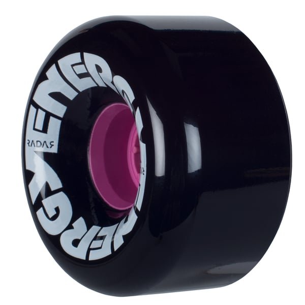 Energy Radar 65 Black Rollerskate Wheels Angle
