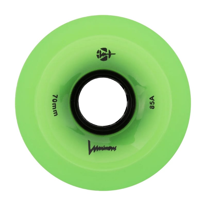 Luminous - LED 70mm 85A - Longboard Wielen - Green Glow