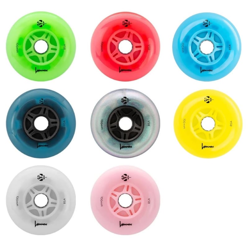Luminous - 100mm LED 3-pack - Skate Wielen - Rood