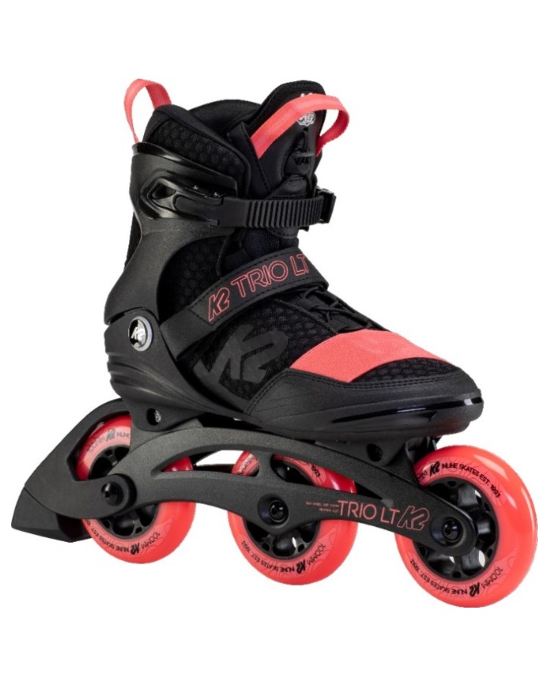 K2 - Trio LT 100 Black/Coral Women - Tri Skates - 39.5