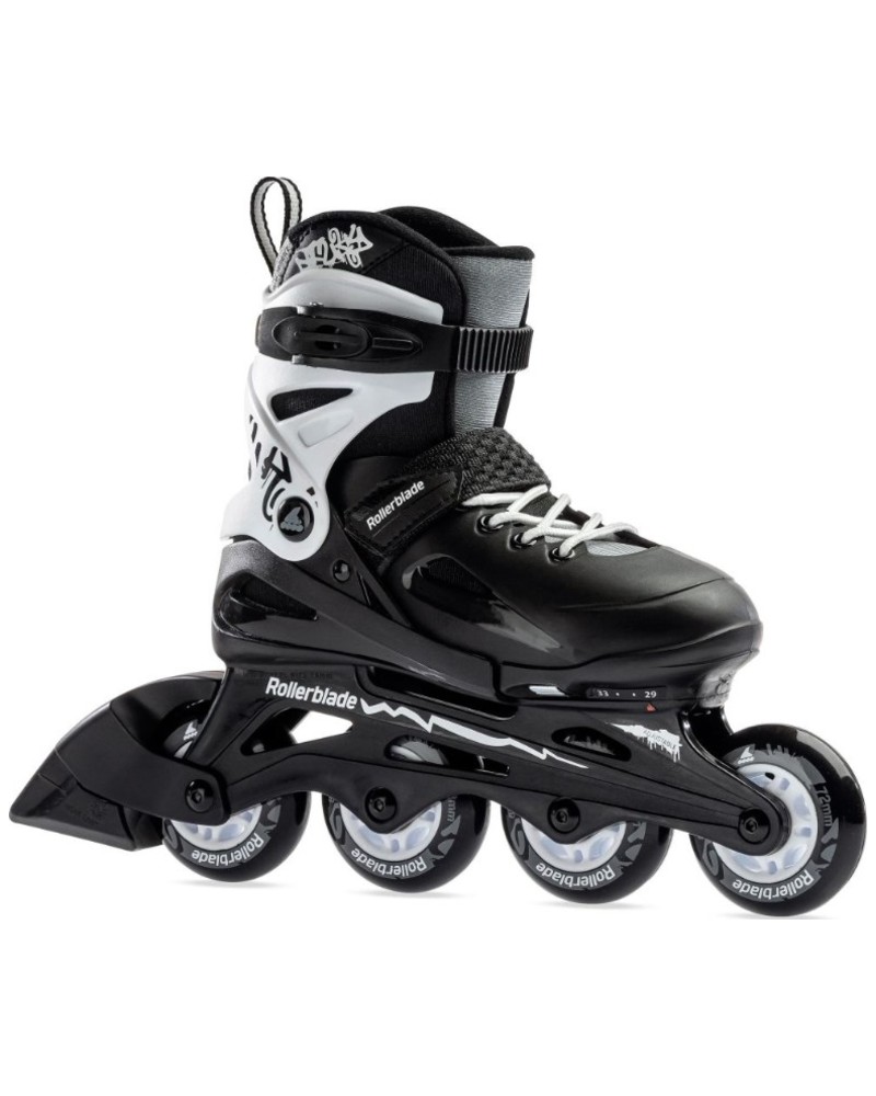 Rollerblade - Fury Black/White - Verstelbare Kinderskates - 36.5-40.5
