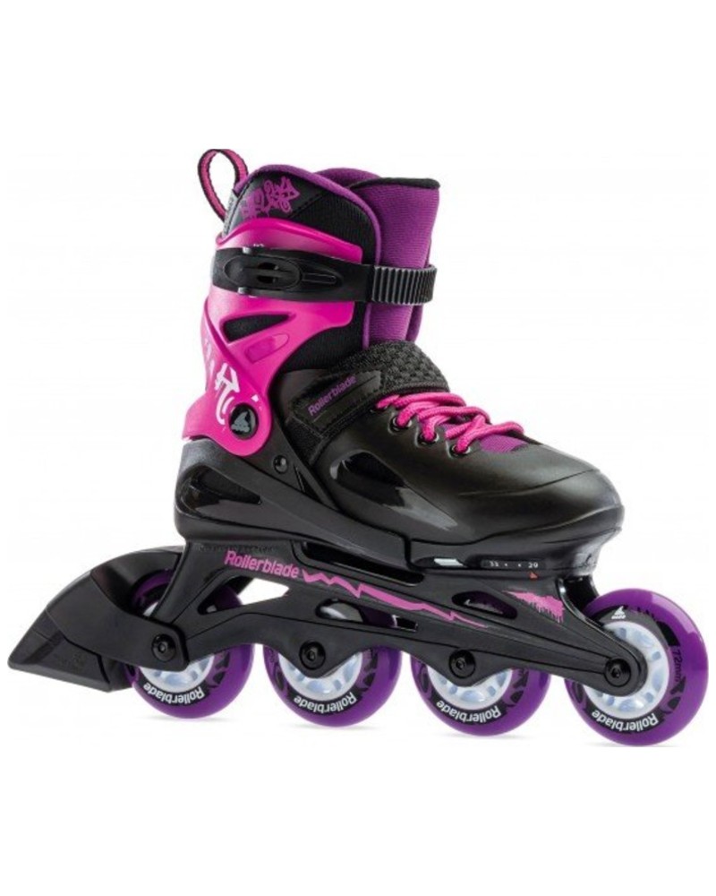 Rollerblade - Fury G Black/Pink - Verstelbare Kinderskates - 36.5-40.5