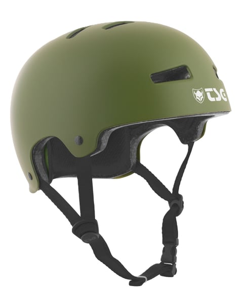 TSG Evolution Solid Color Satin Olive - Skate Helm