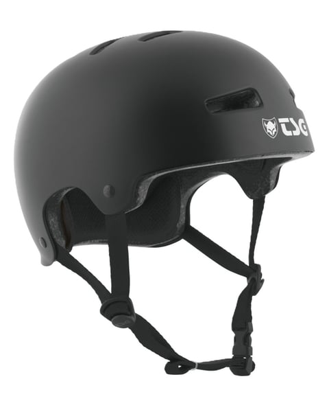 TSG Evolution Solid Color Satin Black - Skate Helm