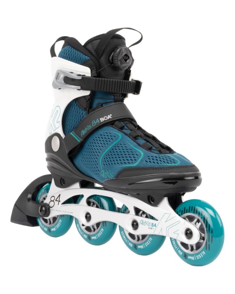 K2 - Alexis 84 Boa Teal White - Recreatie Fitness Skates - 42.5