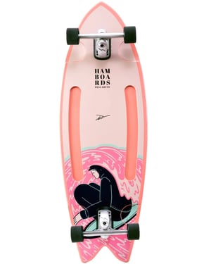 Hamboards - Pescadito Pink White Carving 43" - Longboard Complete