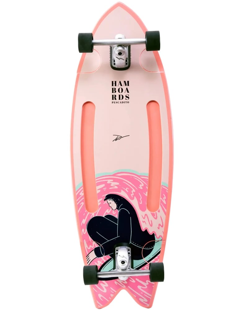 Hamboards - Pescadito Pink White Carving 43" - Longboard Complete