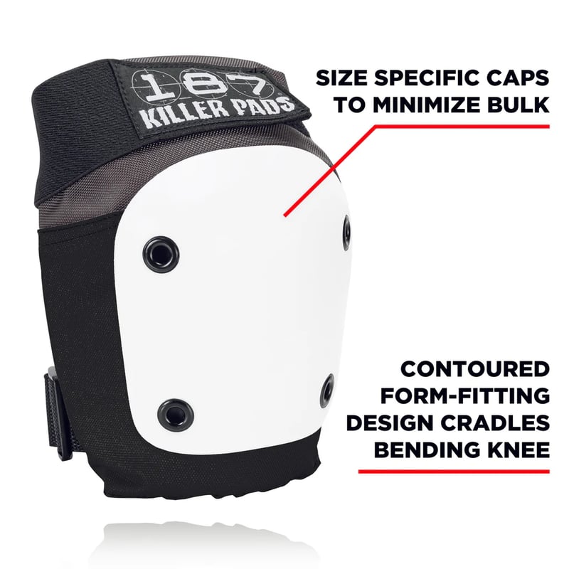 187 Killer Pads - Fly White Knee Pads - Kniebeschermers - M