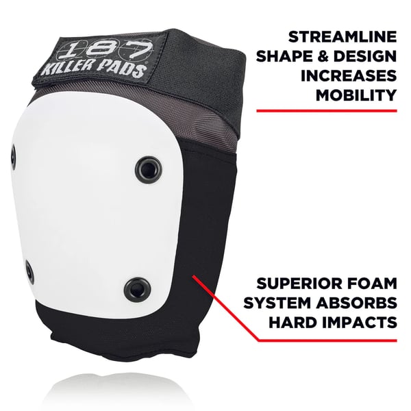 187 Killer Pads Fly Knee Pads Grey/White Kniebeschermers Info Sheet
