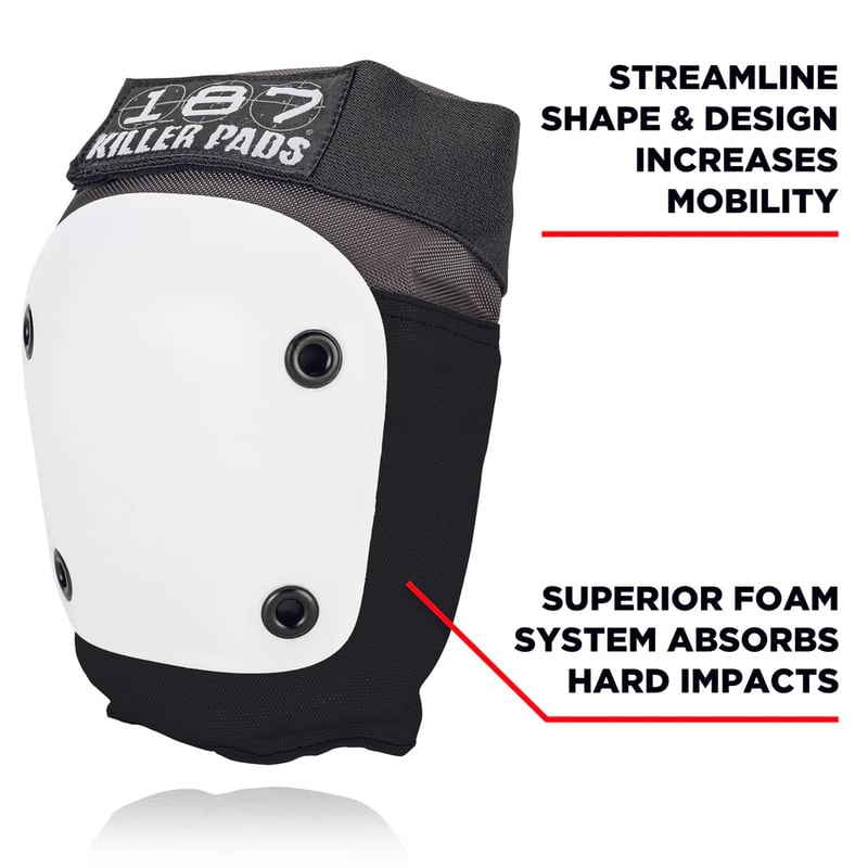 187 Killer Pads - Fly White Knee Pads - Kniebeschermers - M