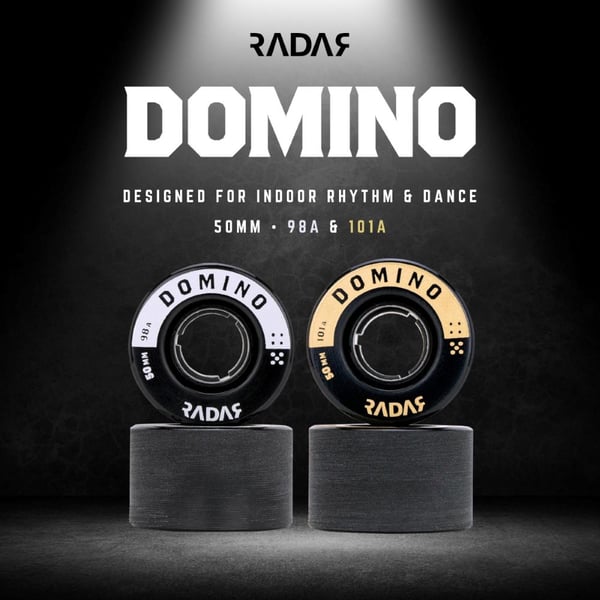 Radar Domino Rolschaats Wielen Advert