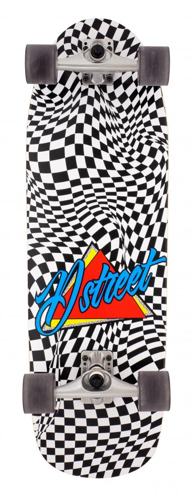 Dstreet - Check Warp 32"- Surfskate Complete afbeelding 1