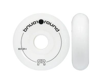 FR - 80mm Round White 4-pack - Skate Wielen afbeelding 1