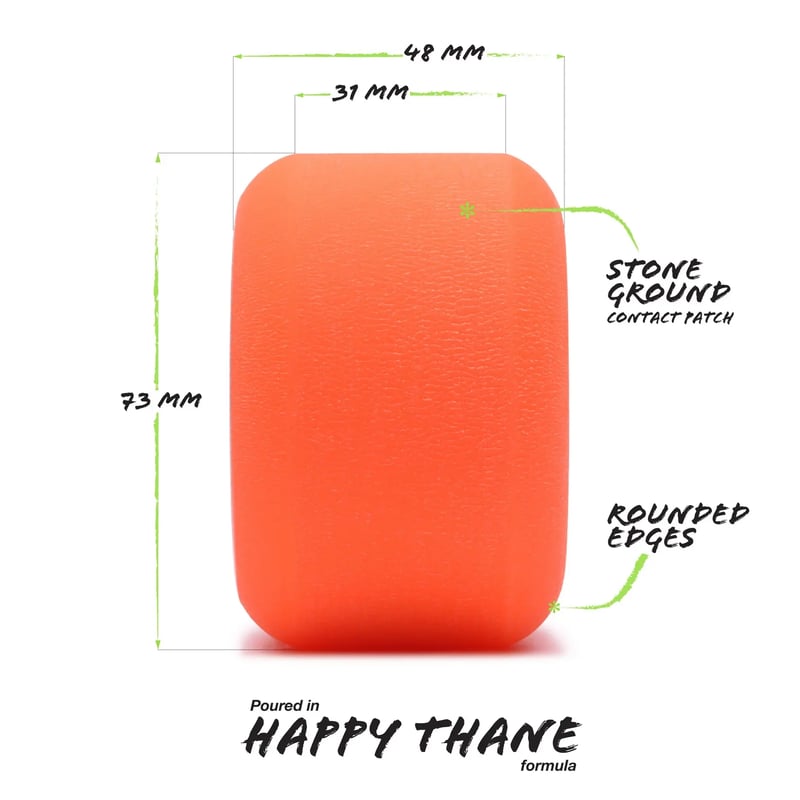 Orangatang - Beefcake 73mm - Longboard Wielen - 80A