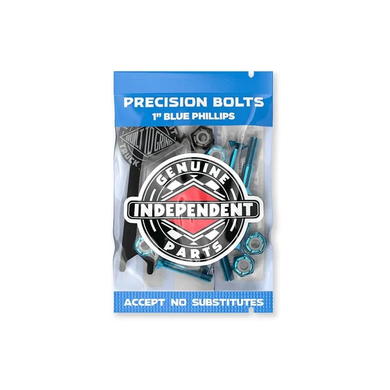 Independent - 1" Phillips Black/Blue - Hardware