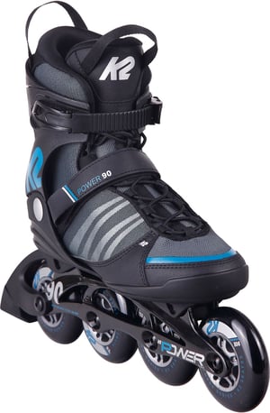 K2 Power 90 Blue Grey Fitness Tour Skates