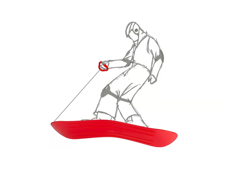 Restart - Slideboard - Snowskate - Rood