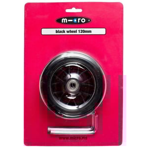Micro step wiel zwart 120mm inclusief ABEC-5 lagers.