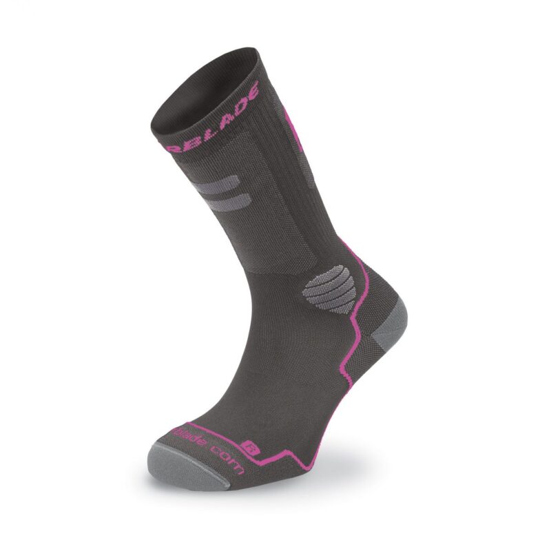 Rollerblade - High Performance Socks Grey/Pink - Skate Sokken - L