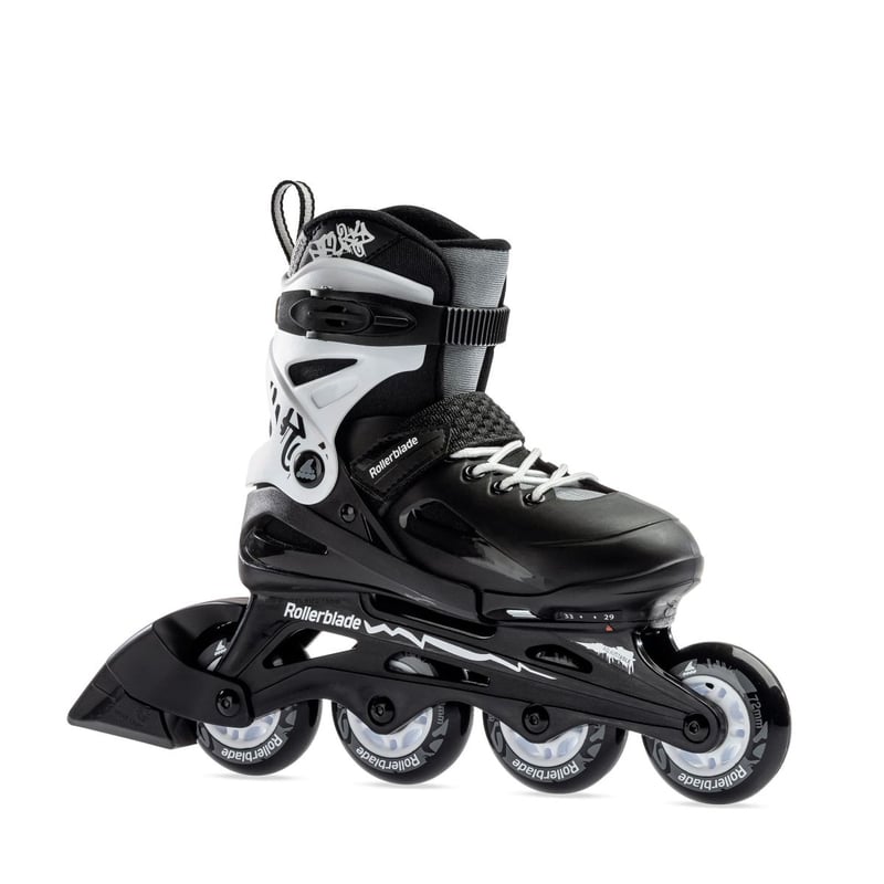 Rollerblade - Fury Black/White - Verstelbare Kinderskates - 36.5-40.5