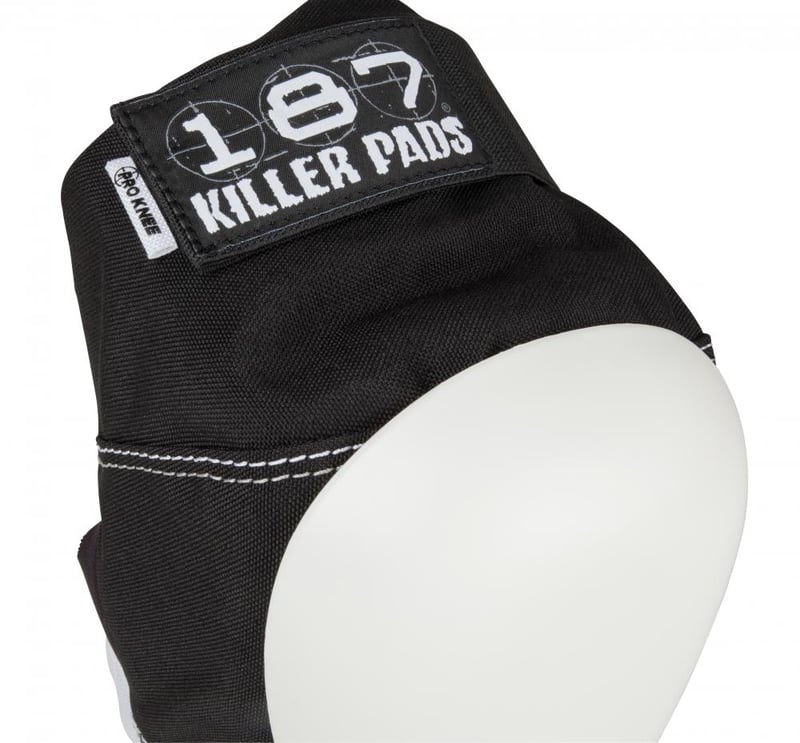 187 Killer Pads - Pro Black/White Knee Pads - Kniebeschermers - L