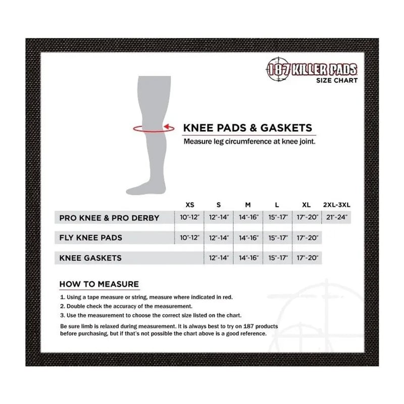 187 Killer Pads - Pro Black Knee Pads - Kniebeschermers - M