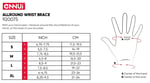 Wristguards allround brace size chart