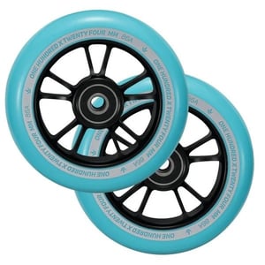 Blunt 100mm Spokes Zwart Blauw - Step Wielen