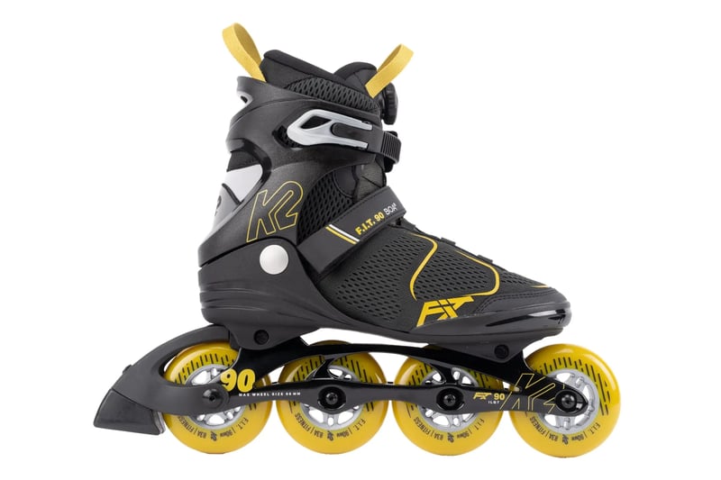 K2 - F.I.T. 90 Boa Gray Mustard - Fitness Tour Skates - 44.5