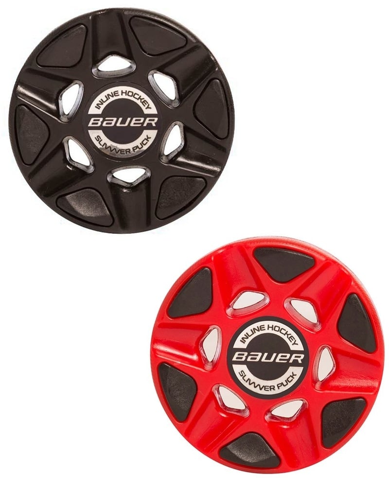 BAUER - SlivVver Commander Puck - Inline Hockey puck - Rood afbeelding
