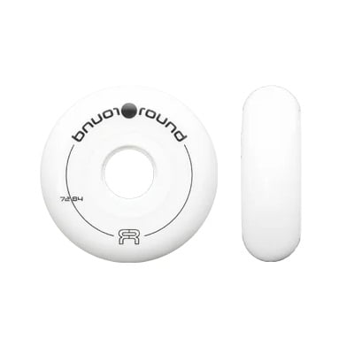 FR - 72mm Round White 4-pack - Skate Wielen afbeelding 1