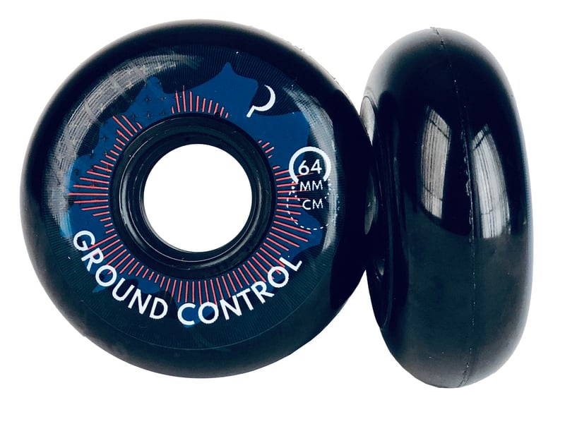 Ground Control - 64mm Turbulence Black 4-pack - Skate Wielen afbeelding