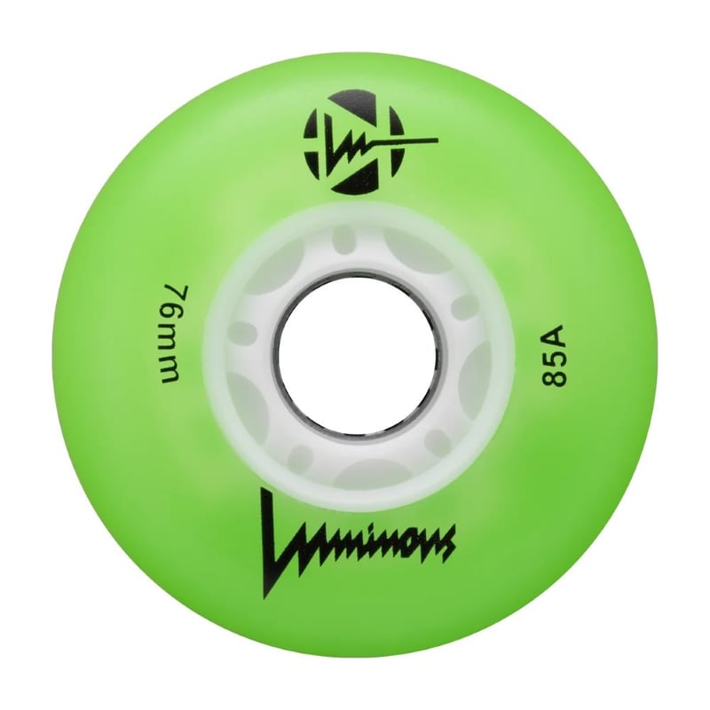 Luminous - 76mm LED 4-pack - Skate Wielen - Groen