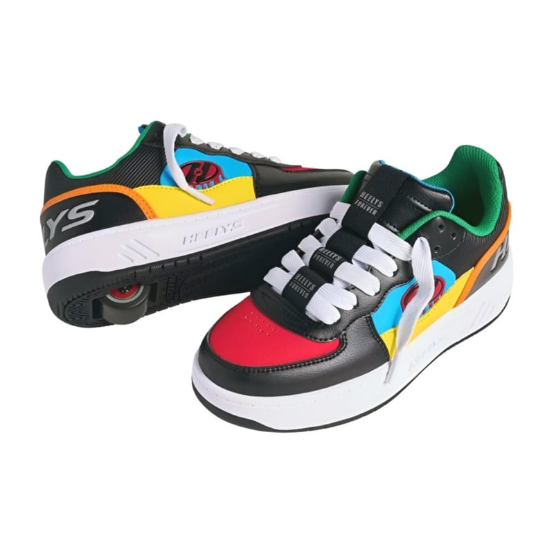 Heelys - Rezerve Low Black Red Cyan Yellow - Rolschoenen - 32