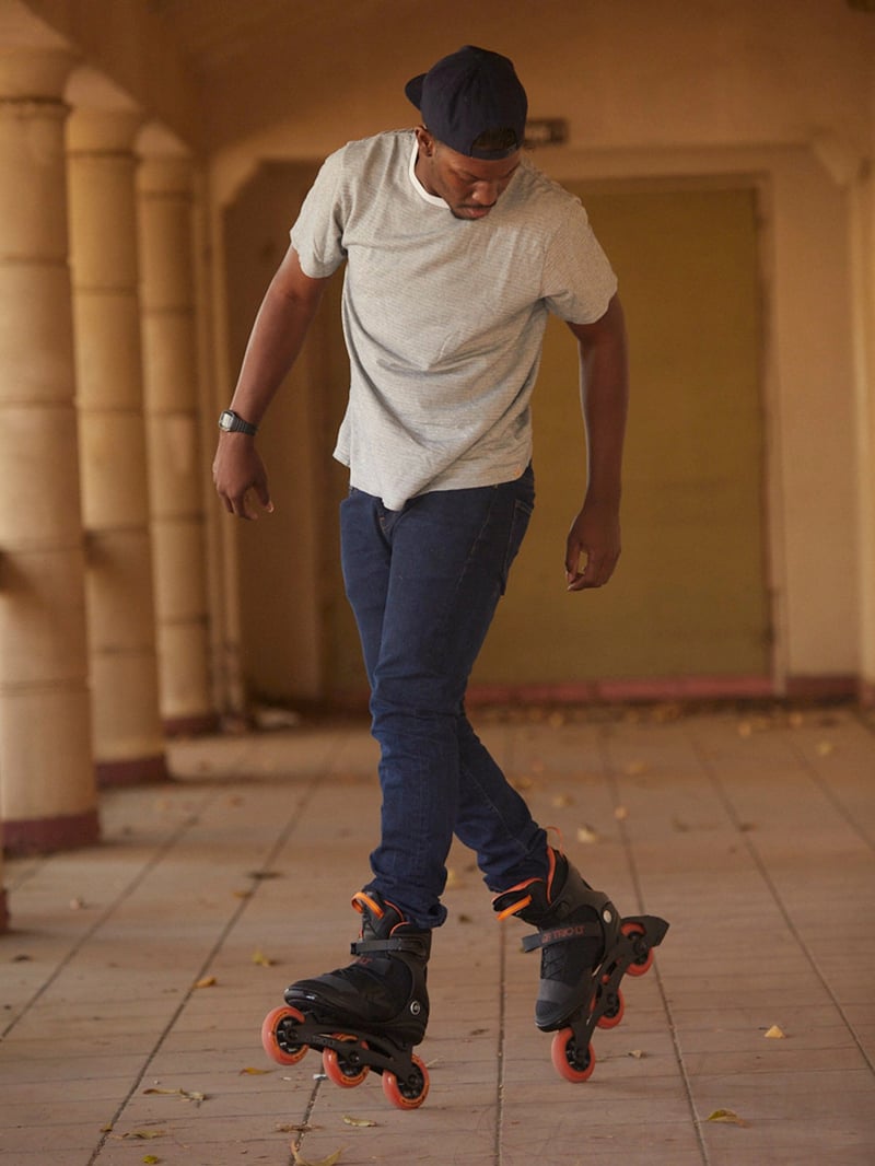 K2 - Trio LT 100 Black/Orange - Tri Skates - 46