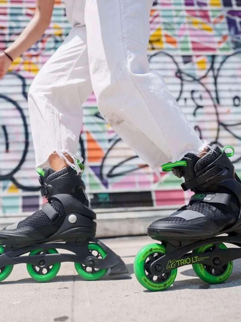 K2 - Trio LT 100 Black/Green BOA - Tri Skates - 44.5